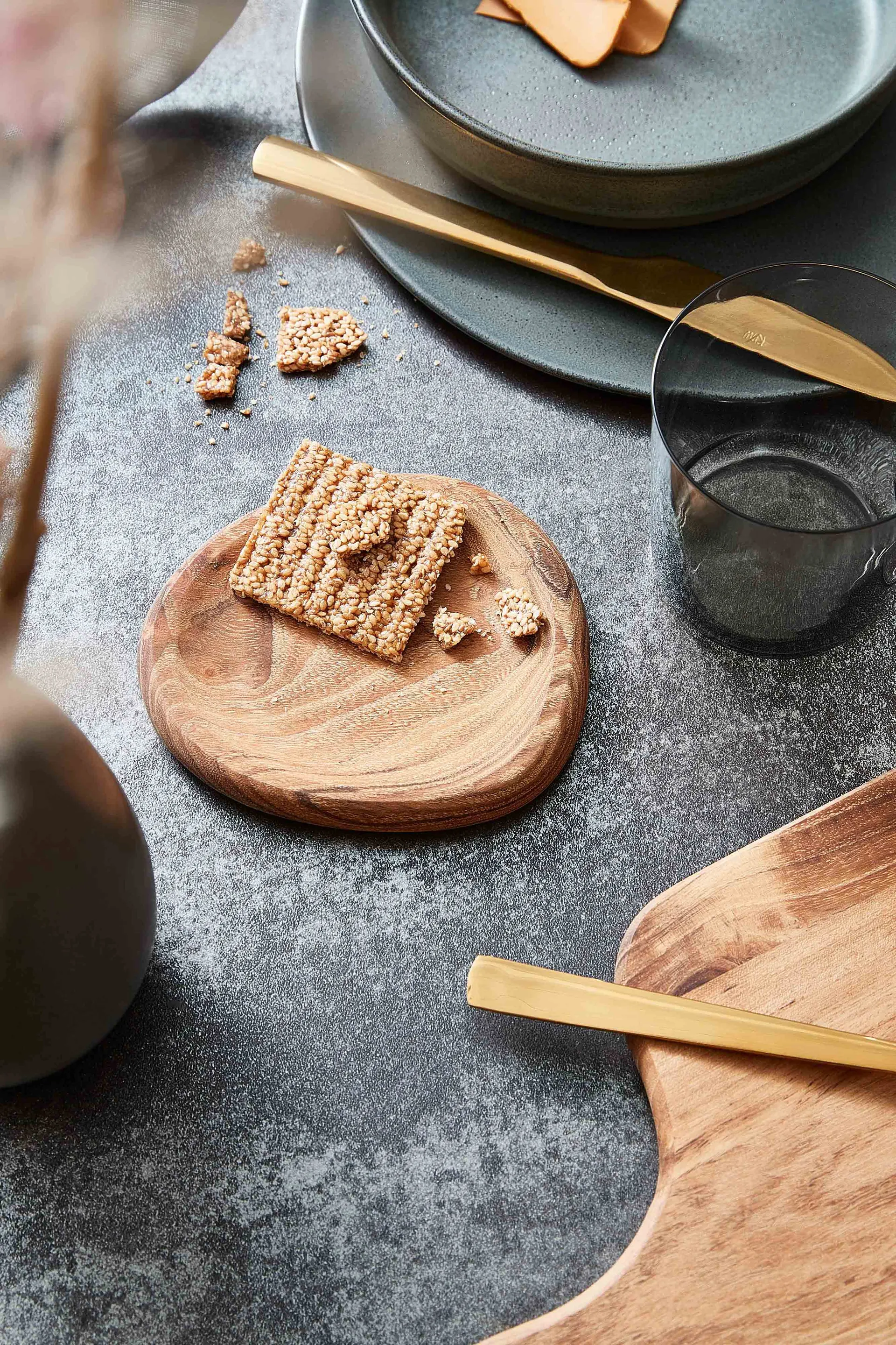 Assiette de fête Raw 13x11,4 cm lot de 2, Bois Aida