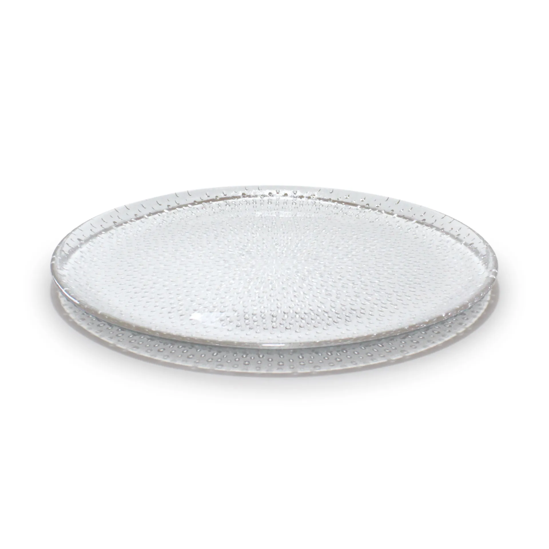 Assiette de verre Raw Ø22,5 cm, Clair Aida
