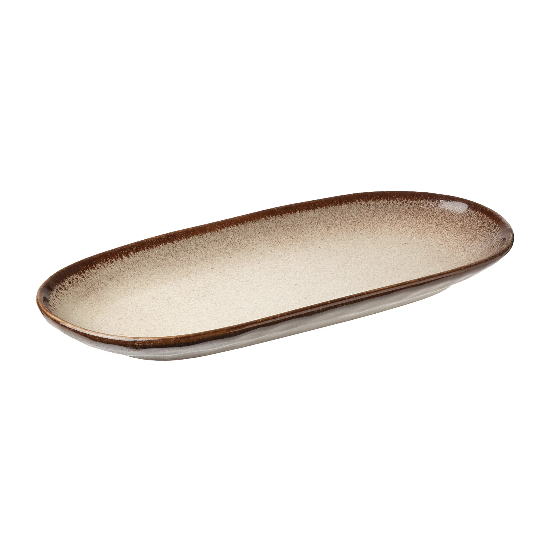 Assiette ovale Søholm Sonja 12,3x25,5 cm, Brown Aida