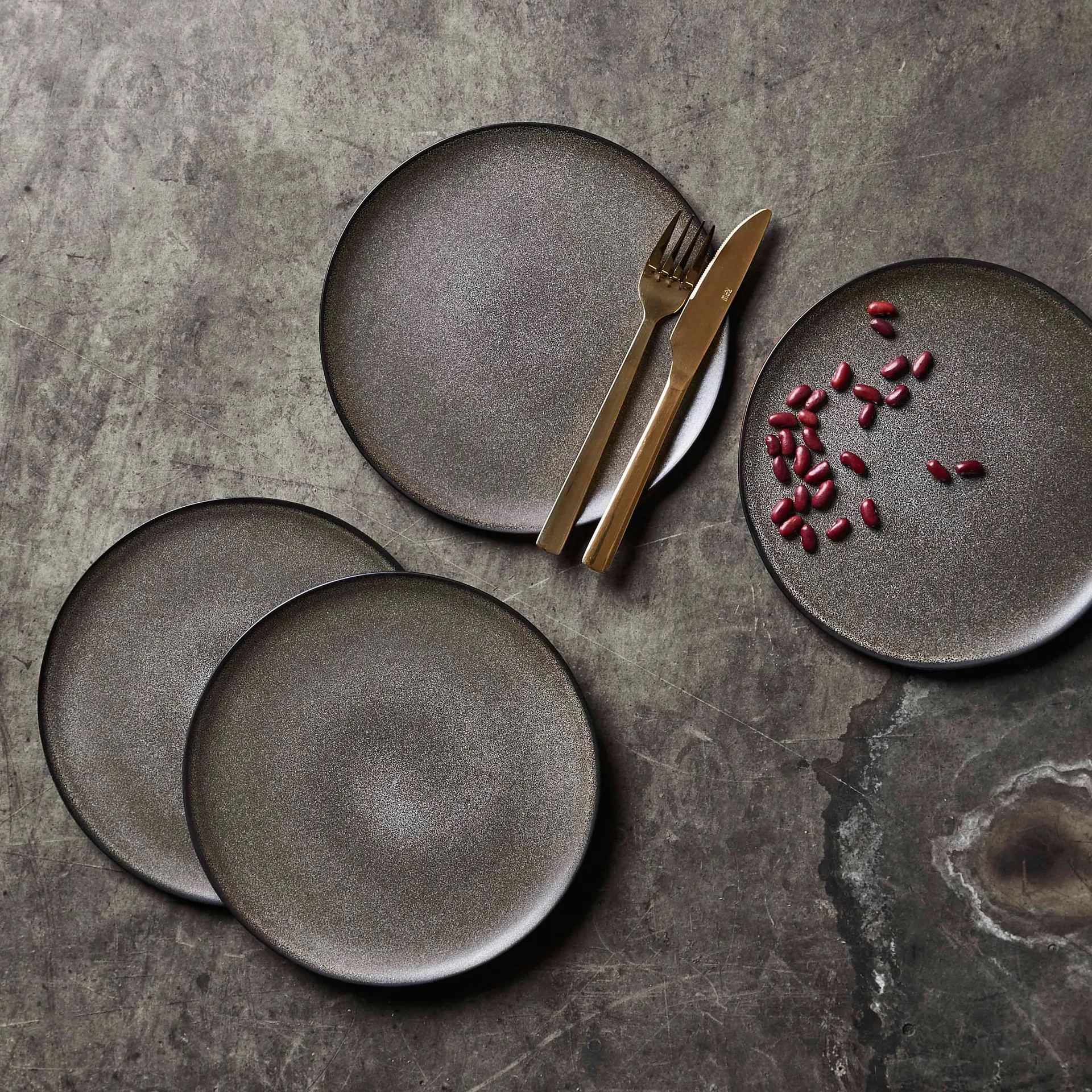 Assiette Raw Ø23 cm, Forest brown Aida