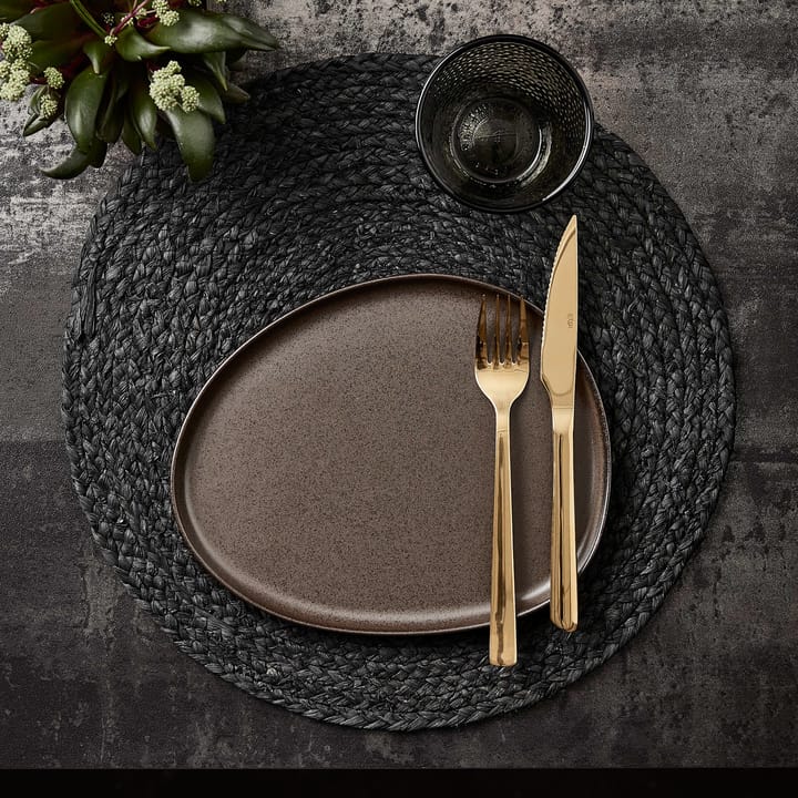 Assiette Raw Organic 24x21 cm, Marron métallisé Aida