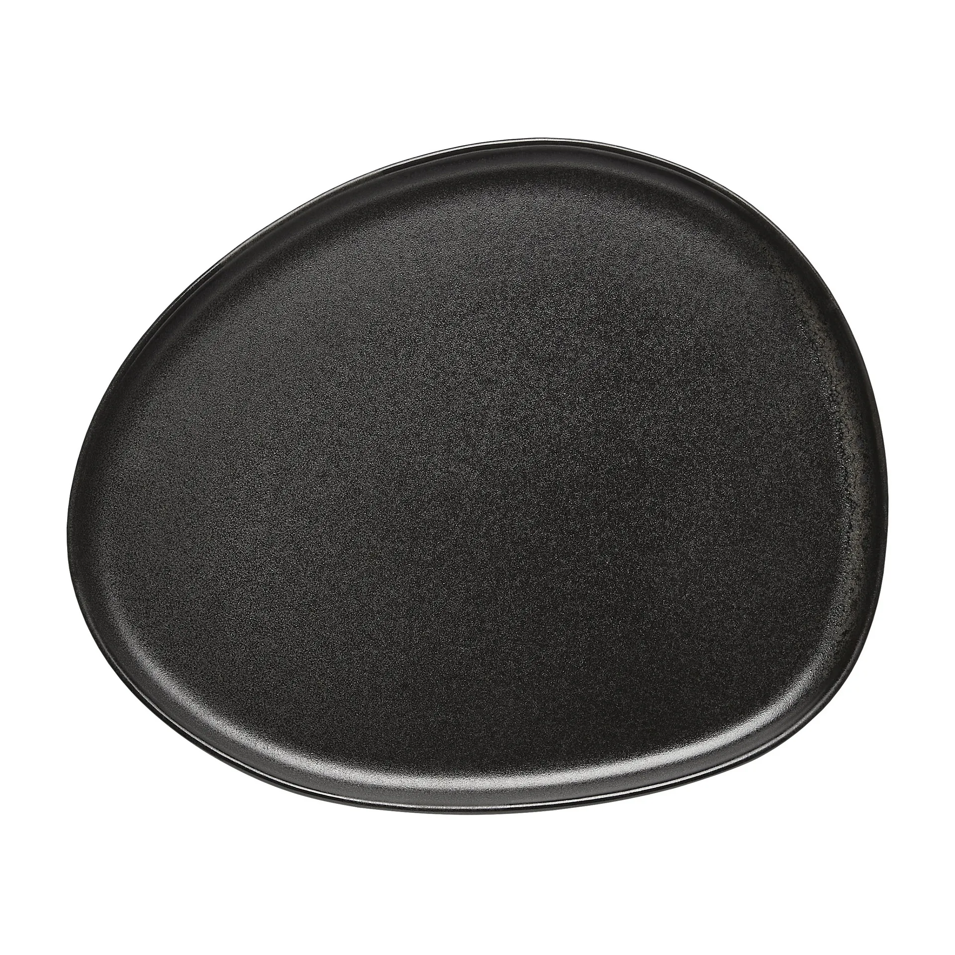 Assiette Raw Organic 24x21 cm, Noir titane Aida