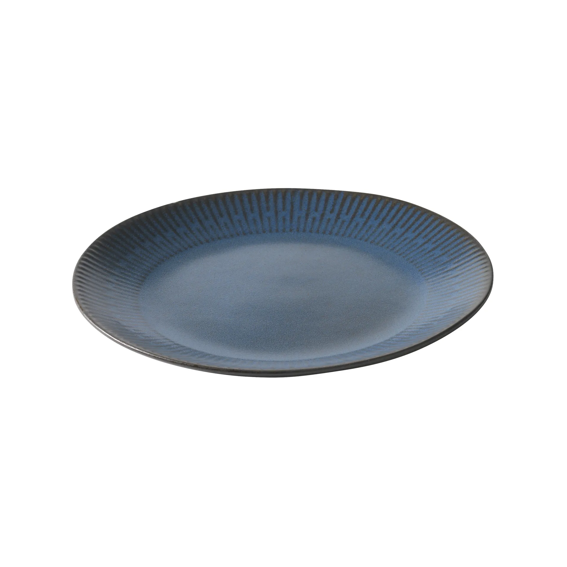 Assiette Relief 22 cm, Bleu Aida