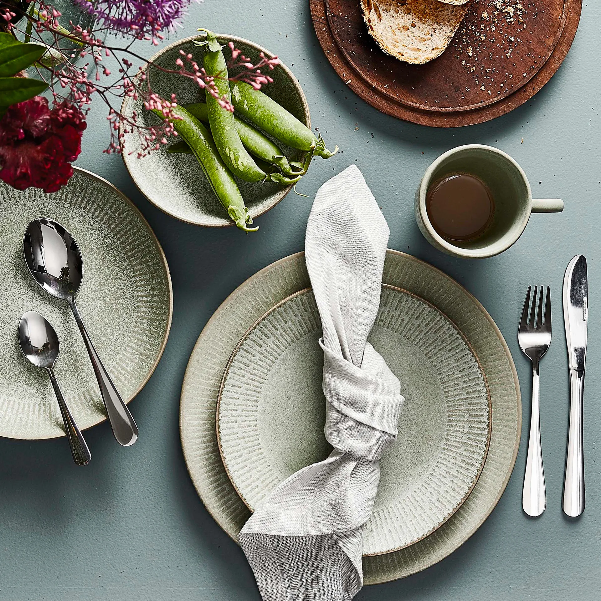 Assiette Relief 27 cm, Vert Aida