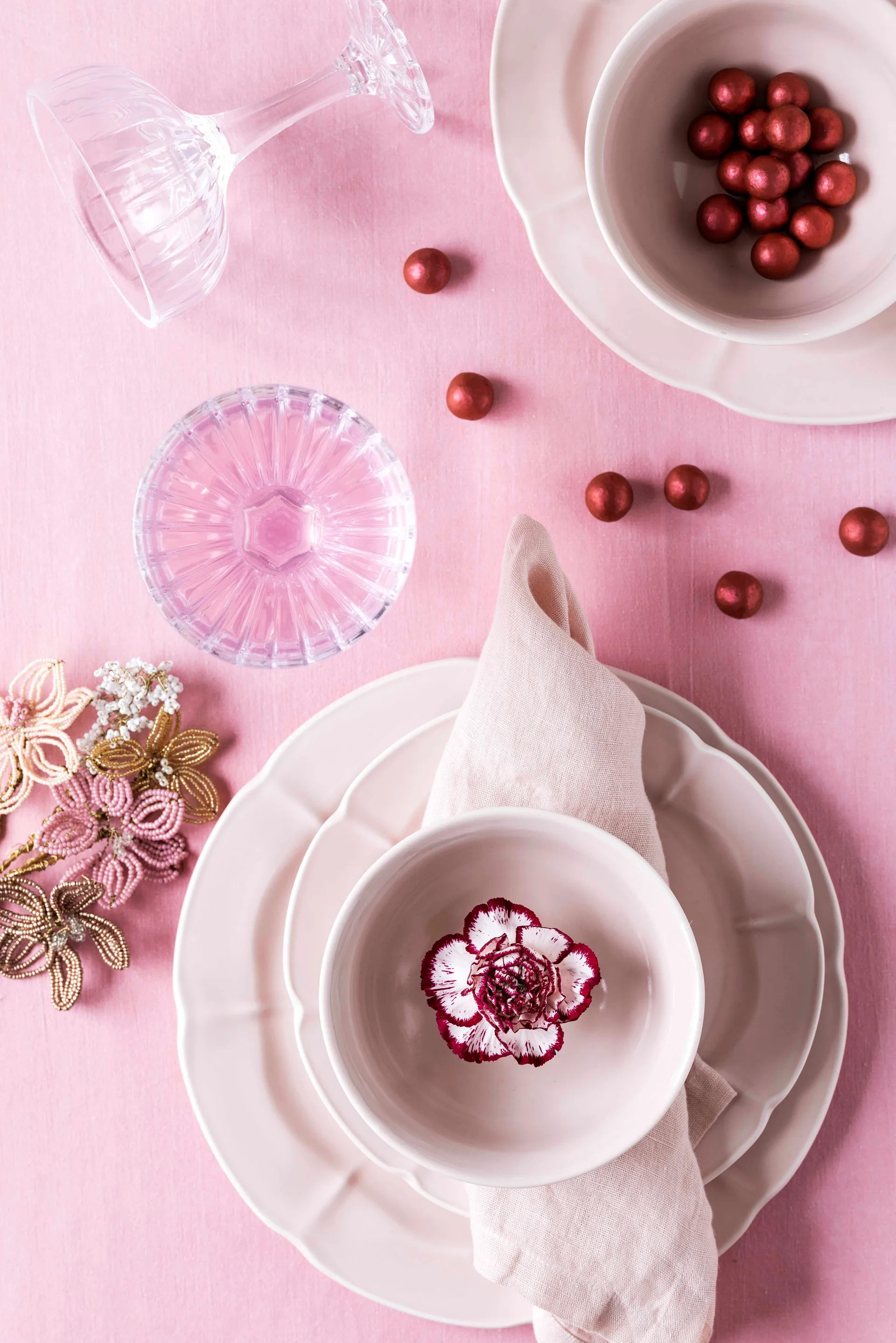 Assiette Søholm Solvej 26,5 cm, Soft pink Aida