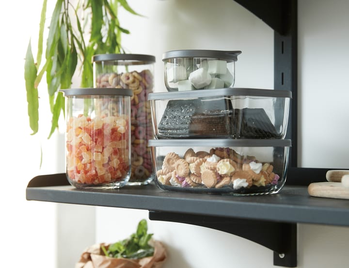 Bocal de rangement avec couvercle Café 1 litre, Transparent Aida
