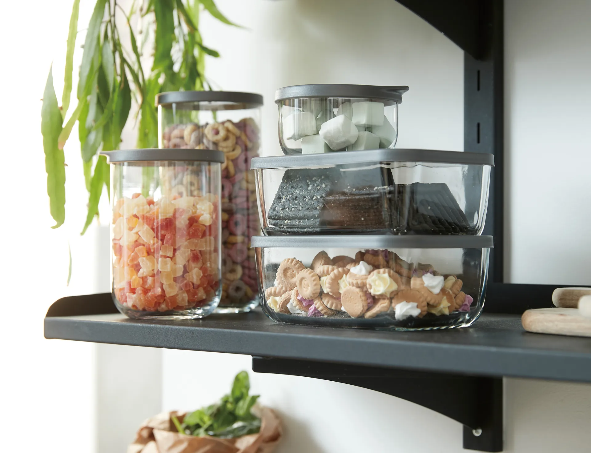 Bocal de rangement avec couvercle Café 38 cl, Transparent Aida