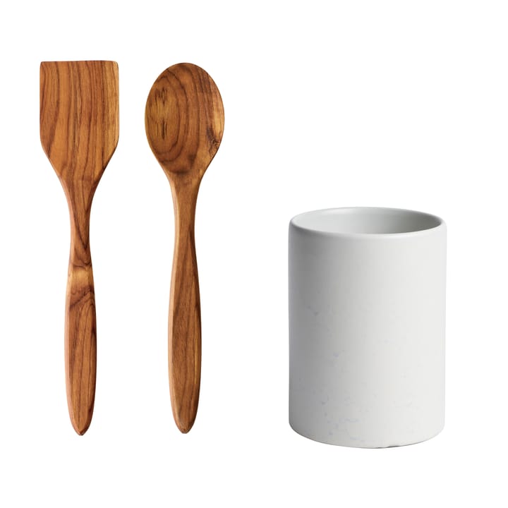 Bocal de rangement avec ustensiles de cuisine Raw, Arctic white Aida