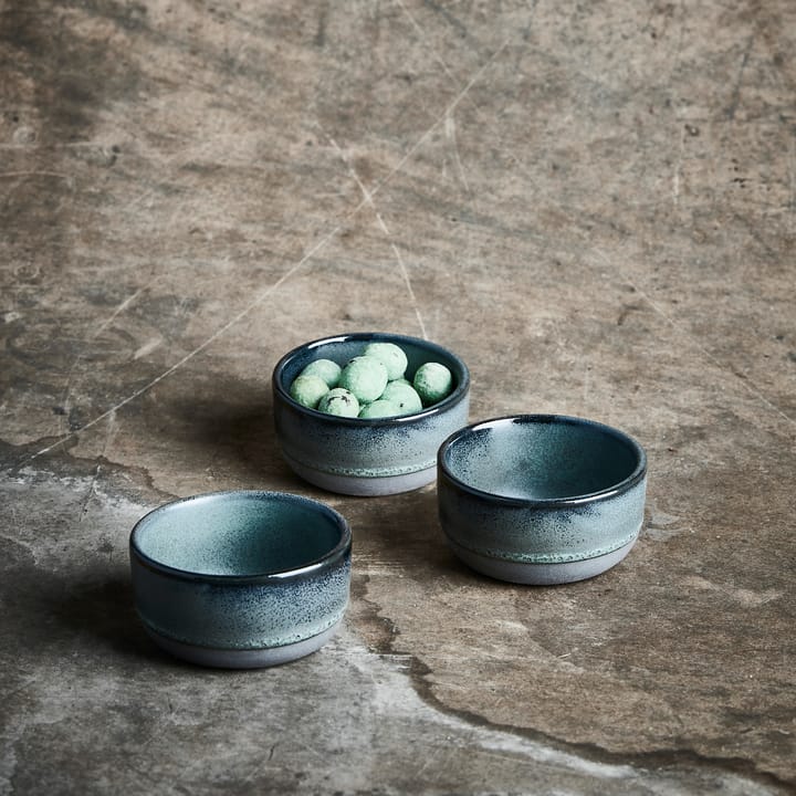 Bol Raw mini Ø7,5 cm Lot de 3, Northern green Aida