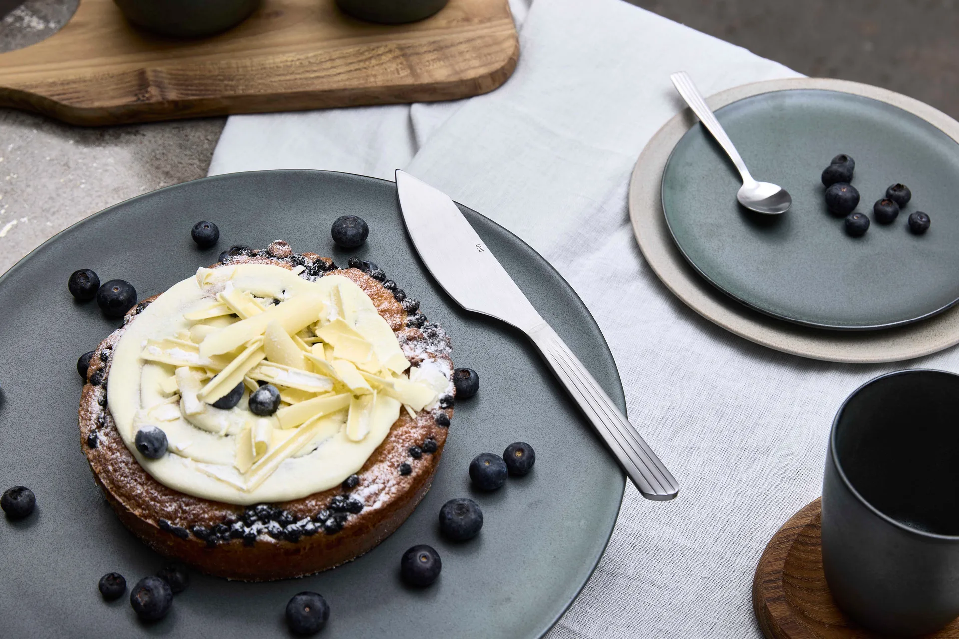 Couteau à gâteau Raw, Acier mat Aida