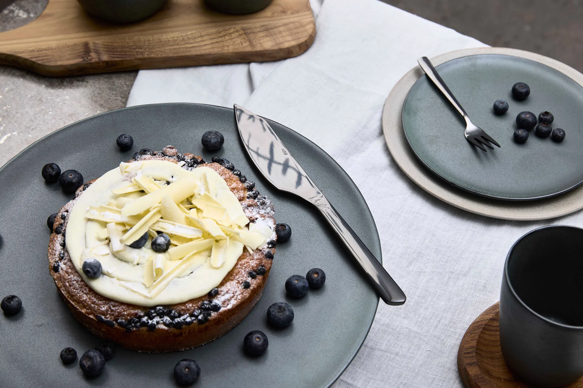 Couteau à gâteau Raw, Noir brillant Aida