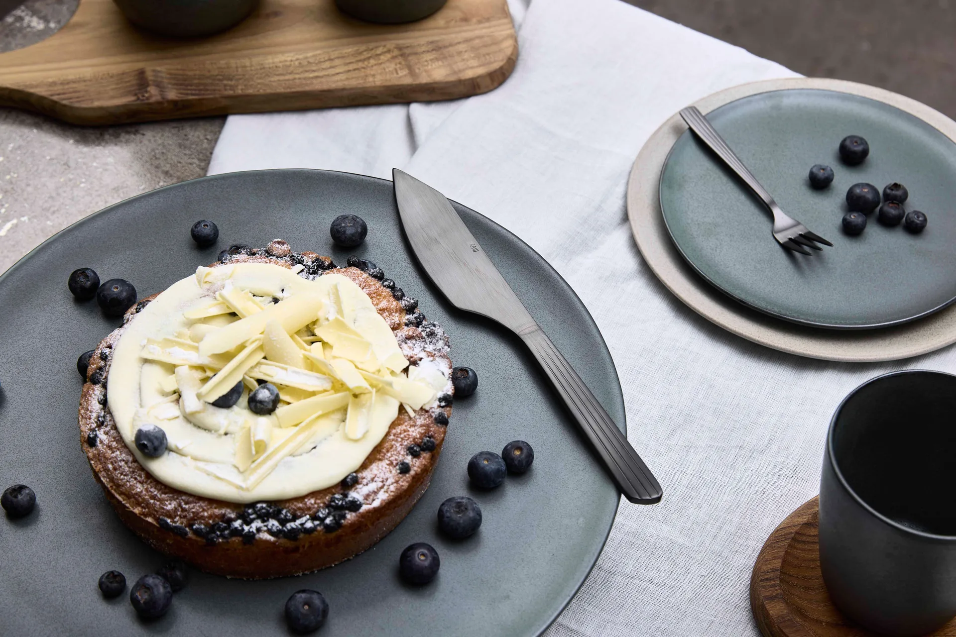 Couteau à gâteau Raw, Noir mat Aida