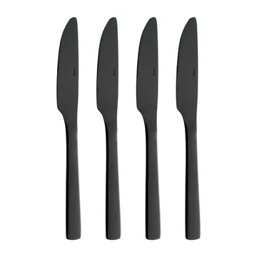 Couteau de table Raw, lot de 4 - Noir - Aida