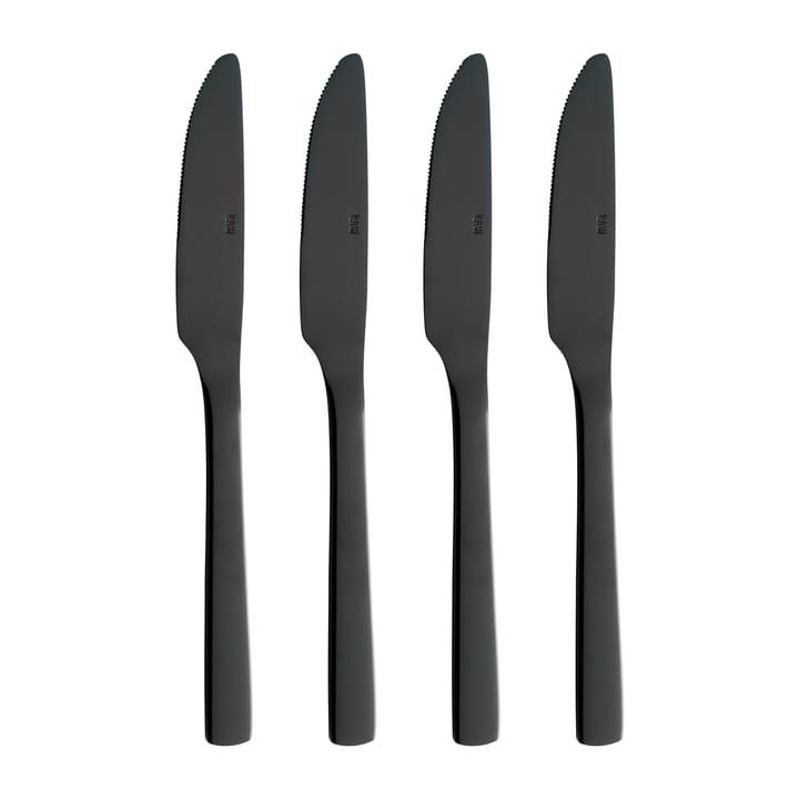 Couteau de table Raw, lot de 4 - Noir - Aida