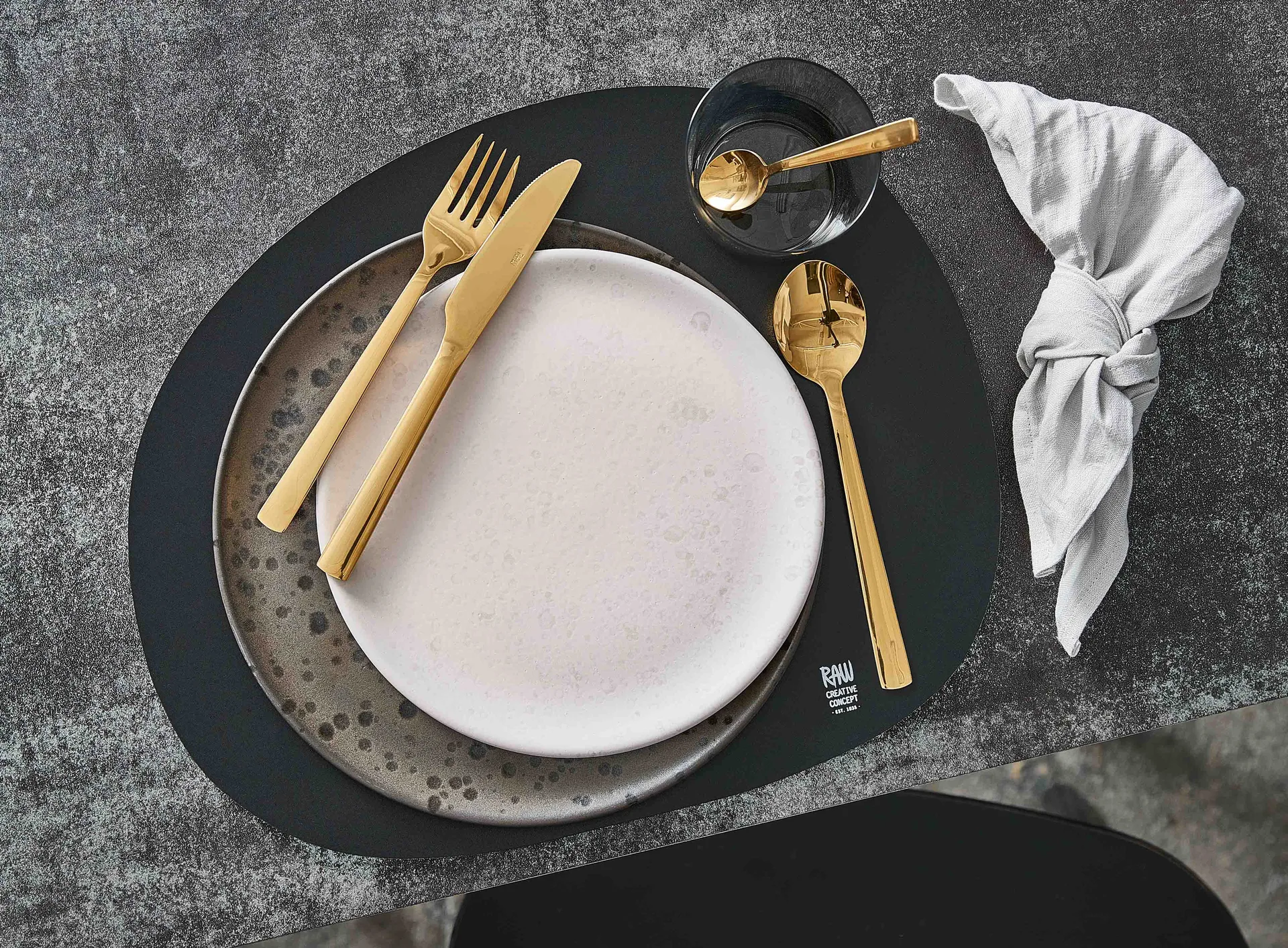 Couteau de table Raw, lot de 4, Or Aida