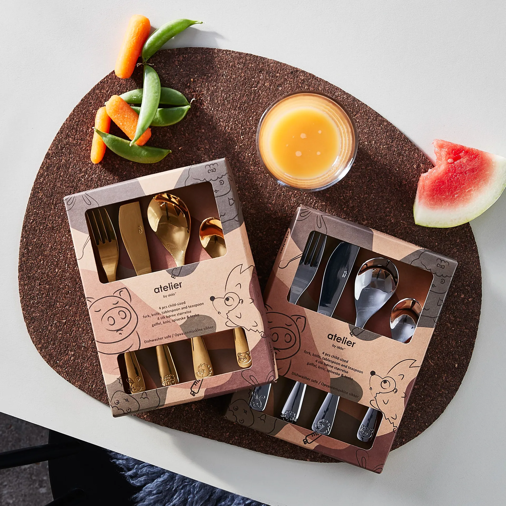 Couverts pour enfants Aida 4 pièces, Gold Aida