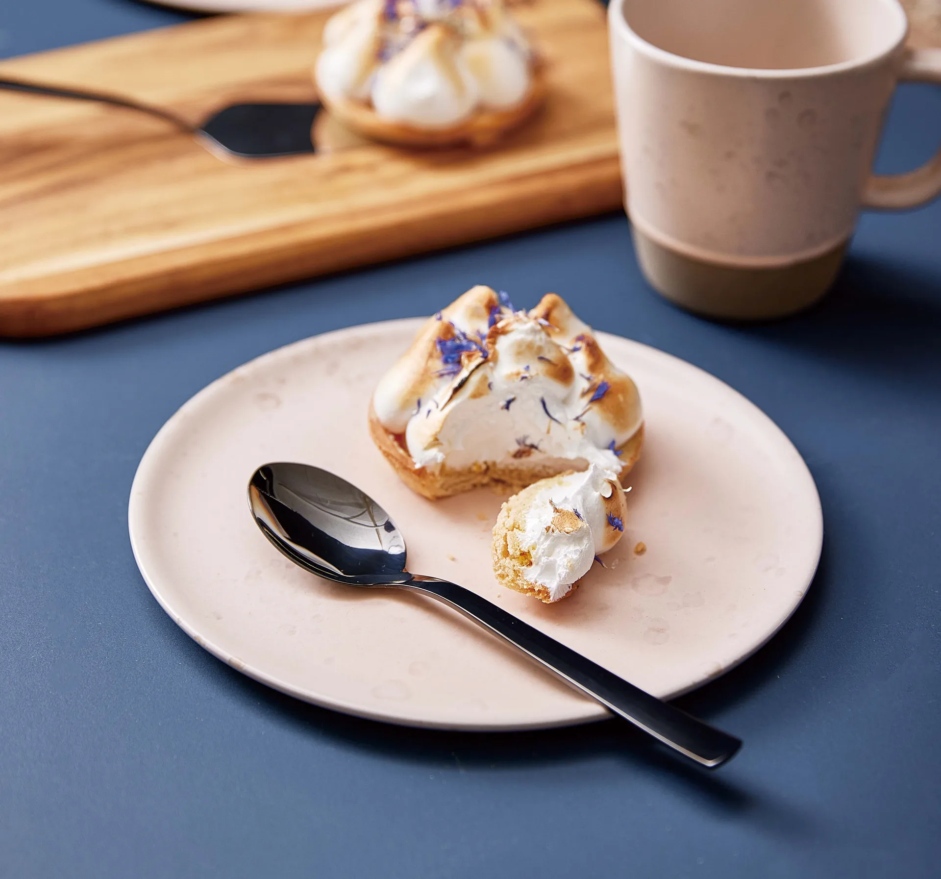 Cuillère à dessert Raw, lot de 4, Noir Aida