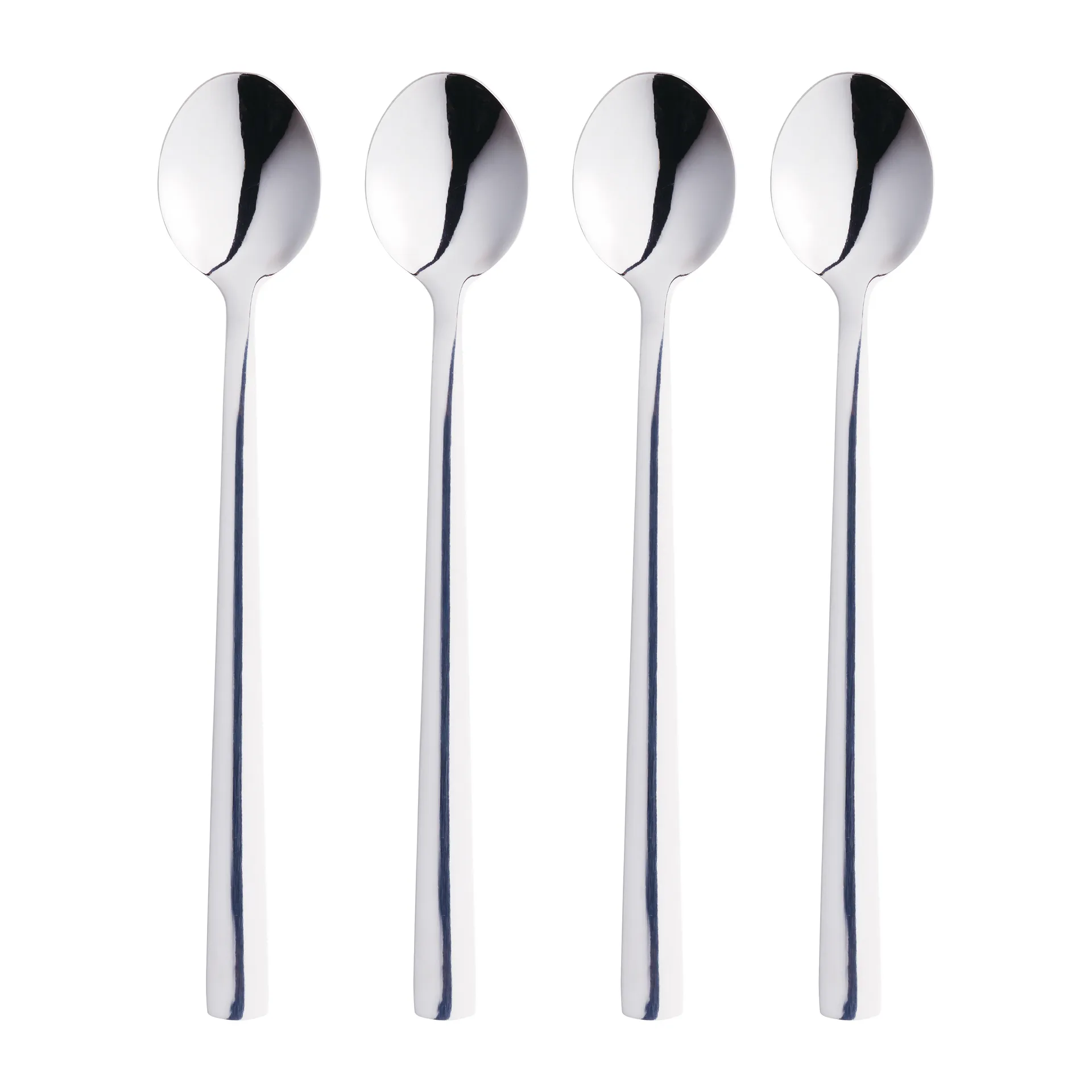 Cuillère à latte Raw Lot de 4, Acier inoxydable poli brillant Aida