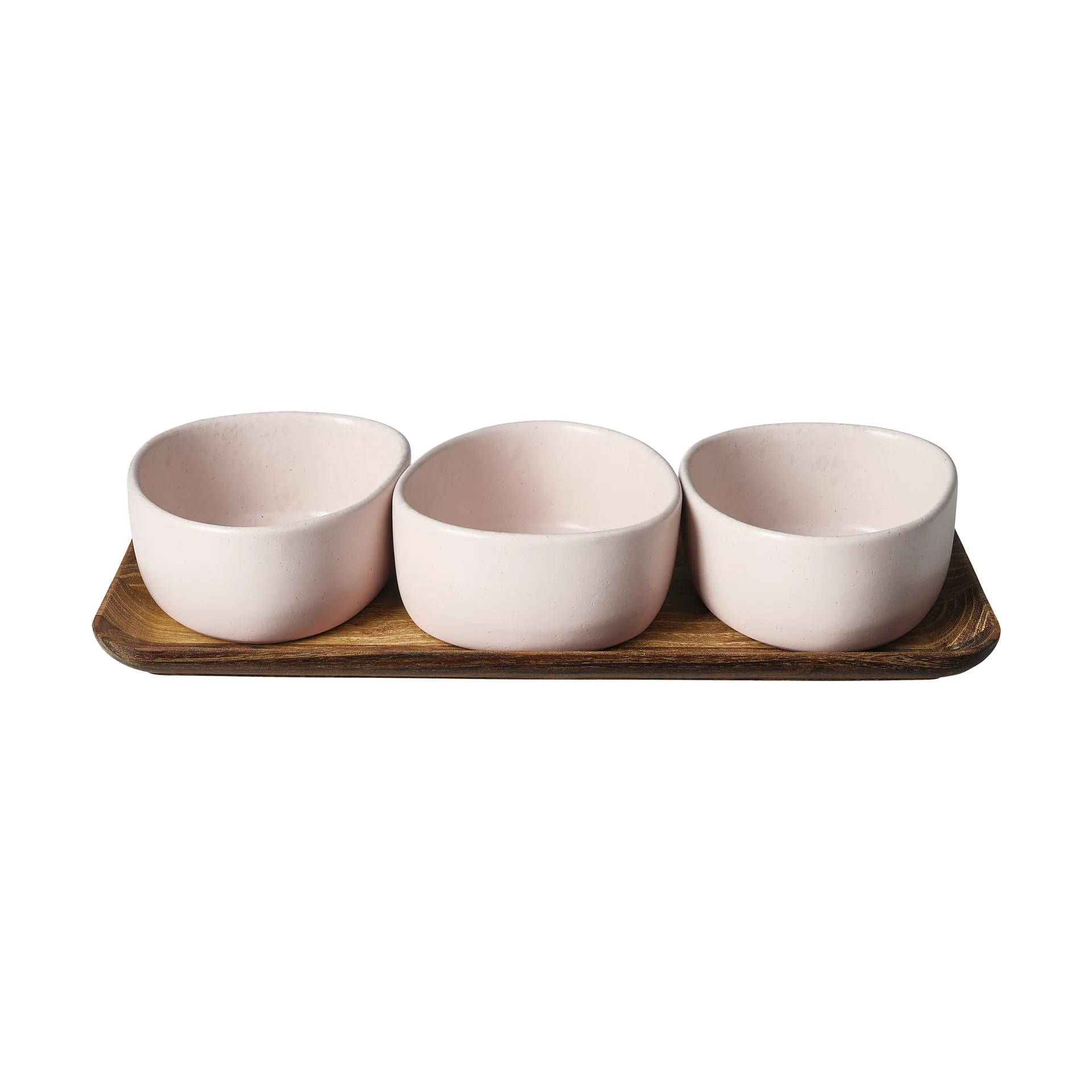 Ensemble de bols Raw Organic avec plateau en bois, Nordic Nude Aida