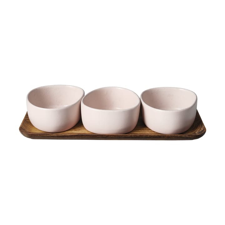 Ensemble de bols Raw Organic avec plateau en bois - Nordic Nude - Aida