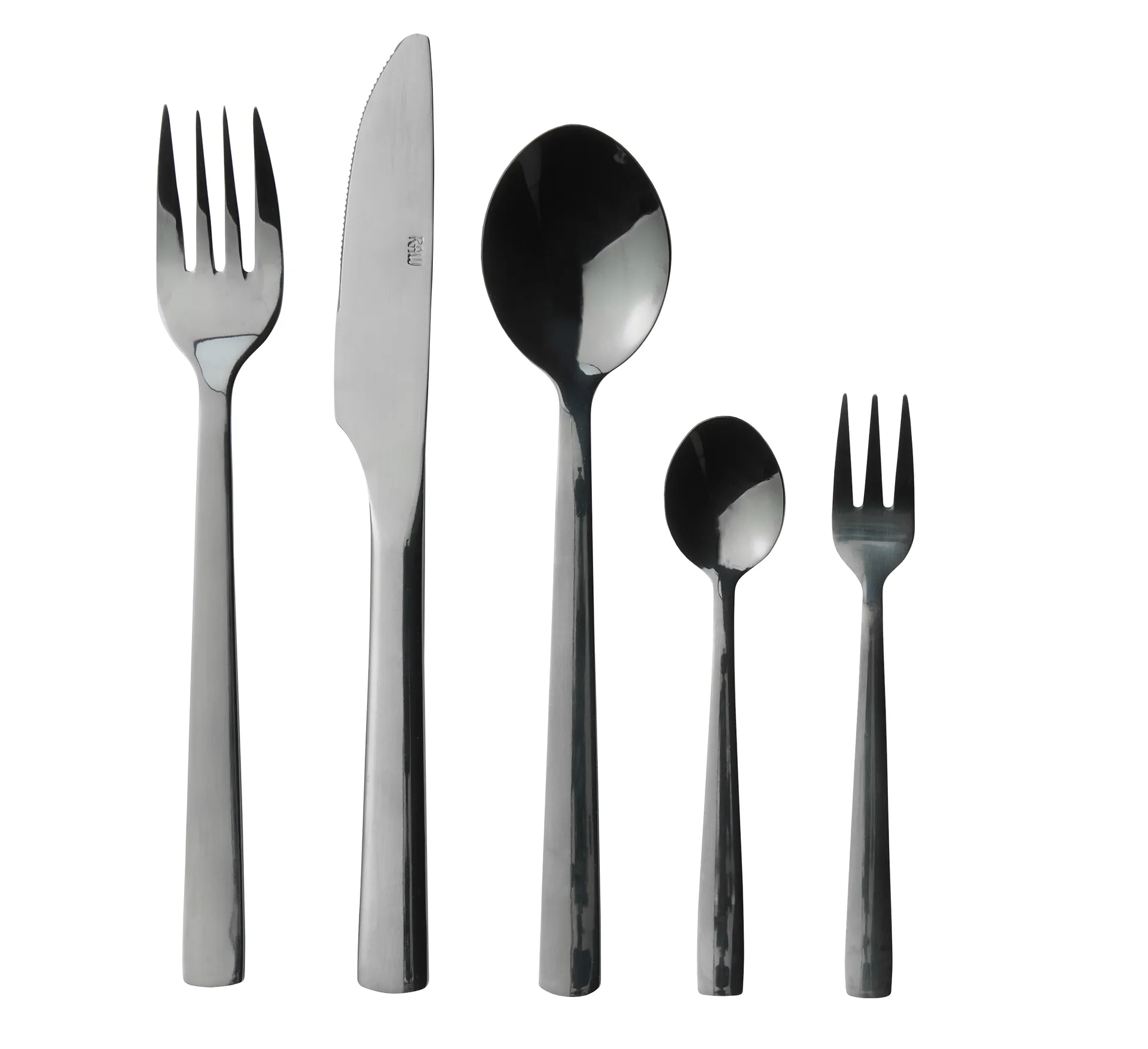 Ensemble de couverts Raw 60 pièces, Black Aida