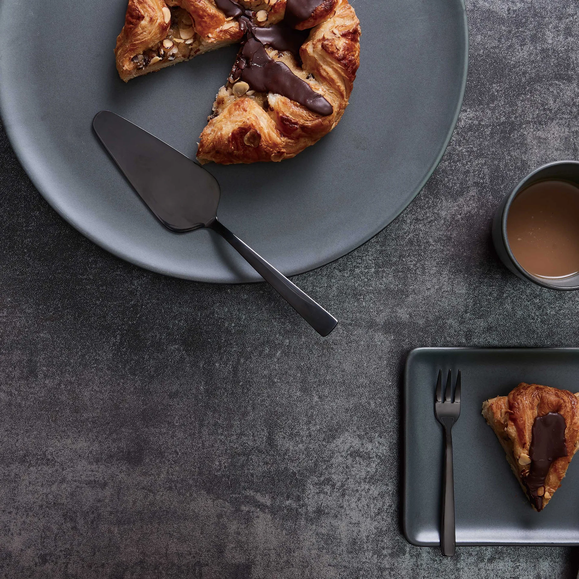 Fourchette à tarte Raw 4 Pièces, Noir Aida