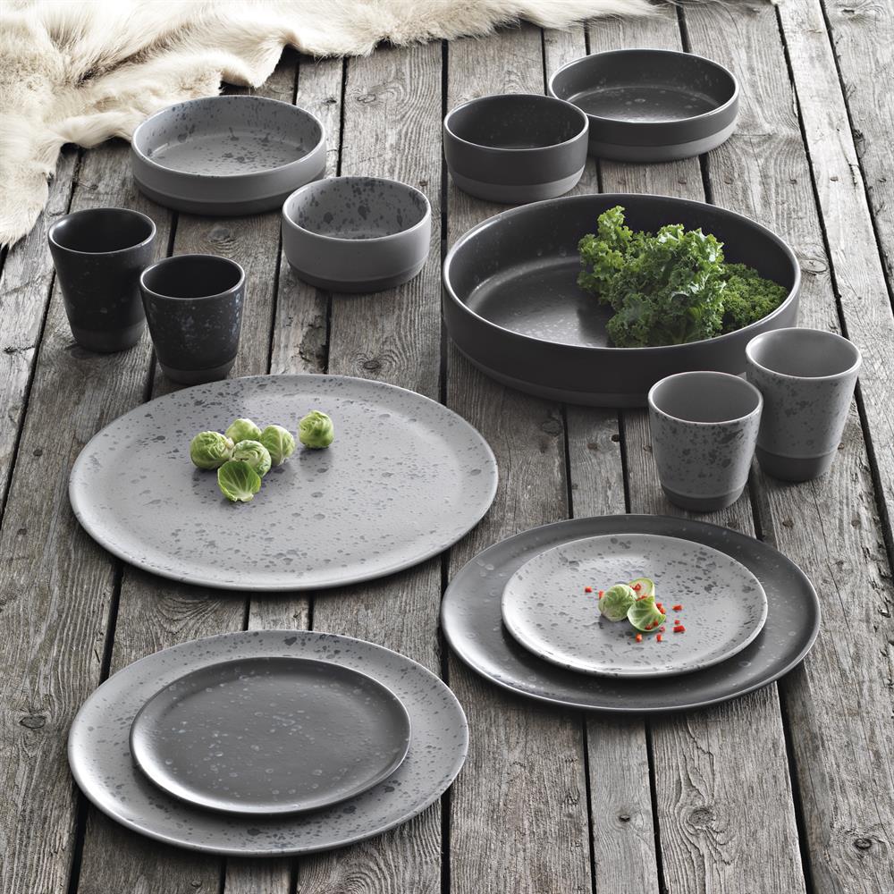 Mug Raw double paroi 25 cl, noir à pois Aida