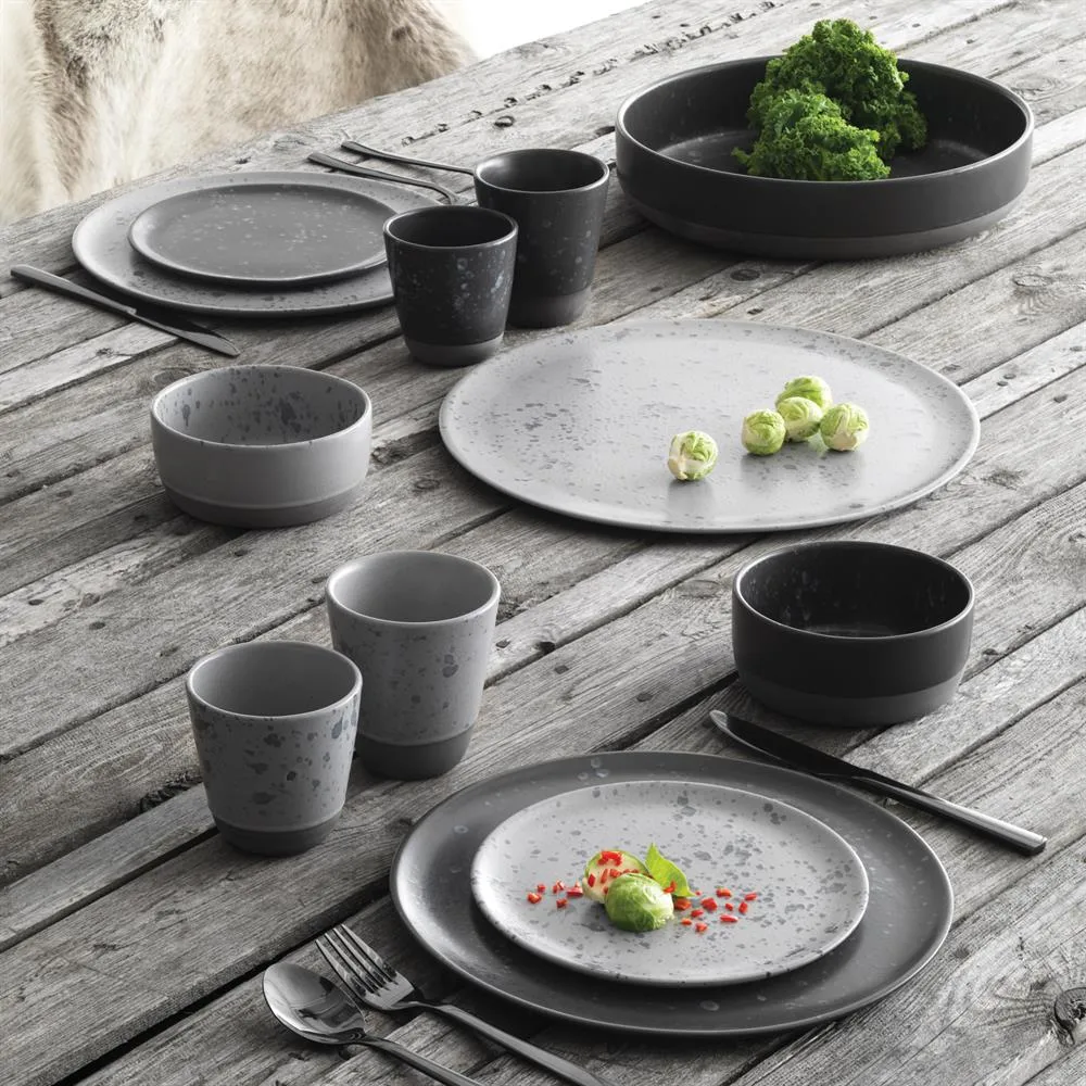 Mug Raw double paroi 25 cl, noir à pois Aida