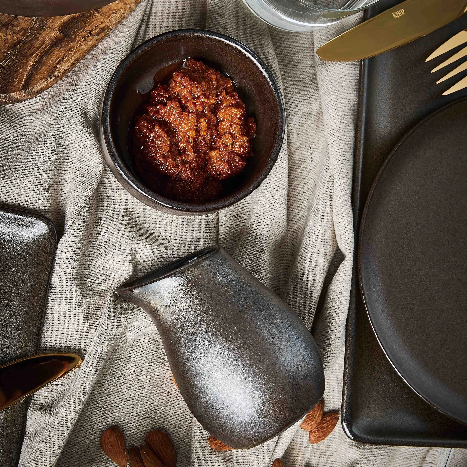 Pichet à crème Raw 20 cl, Metallic brown Aida