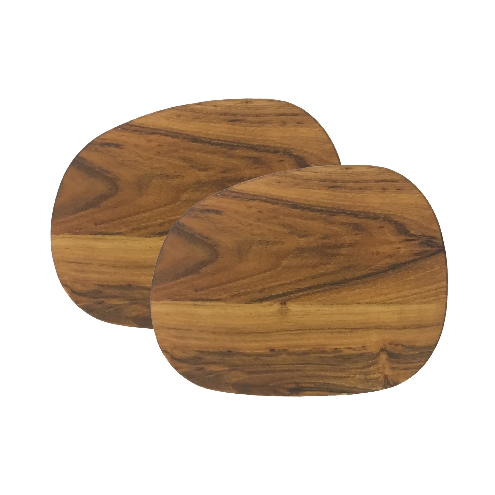 Plat à beurre Raw 14x19cm Lot de 2 teak, Marron Aida
