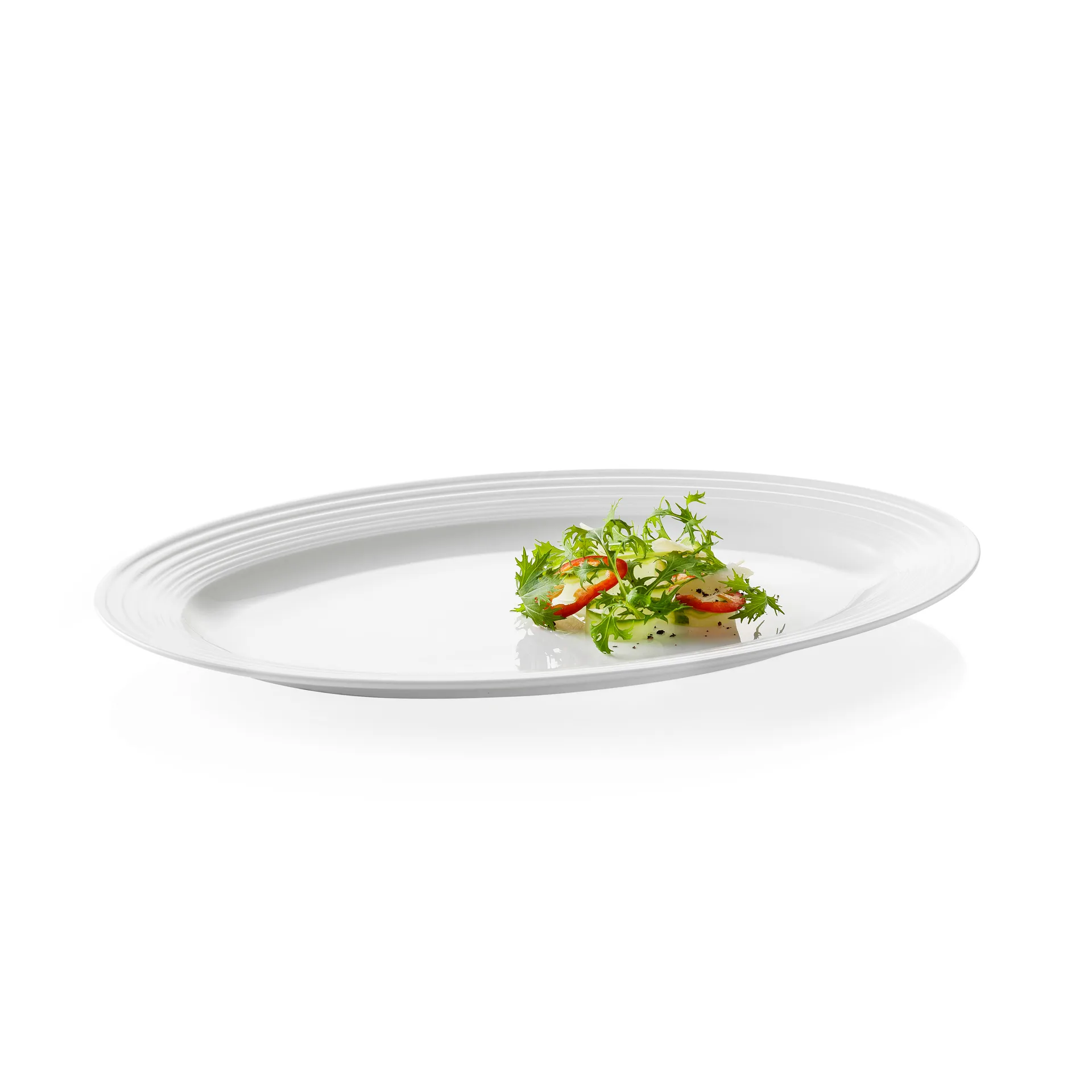 Plat de service Passion ovale, blanc Aida