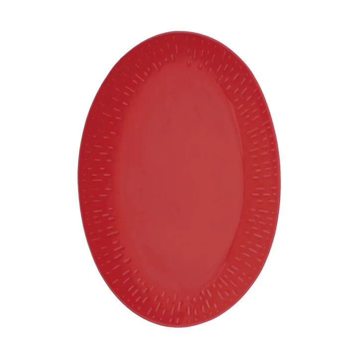 Plat ovale Confetti - Chili, 25,5x36 cm - Aida