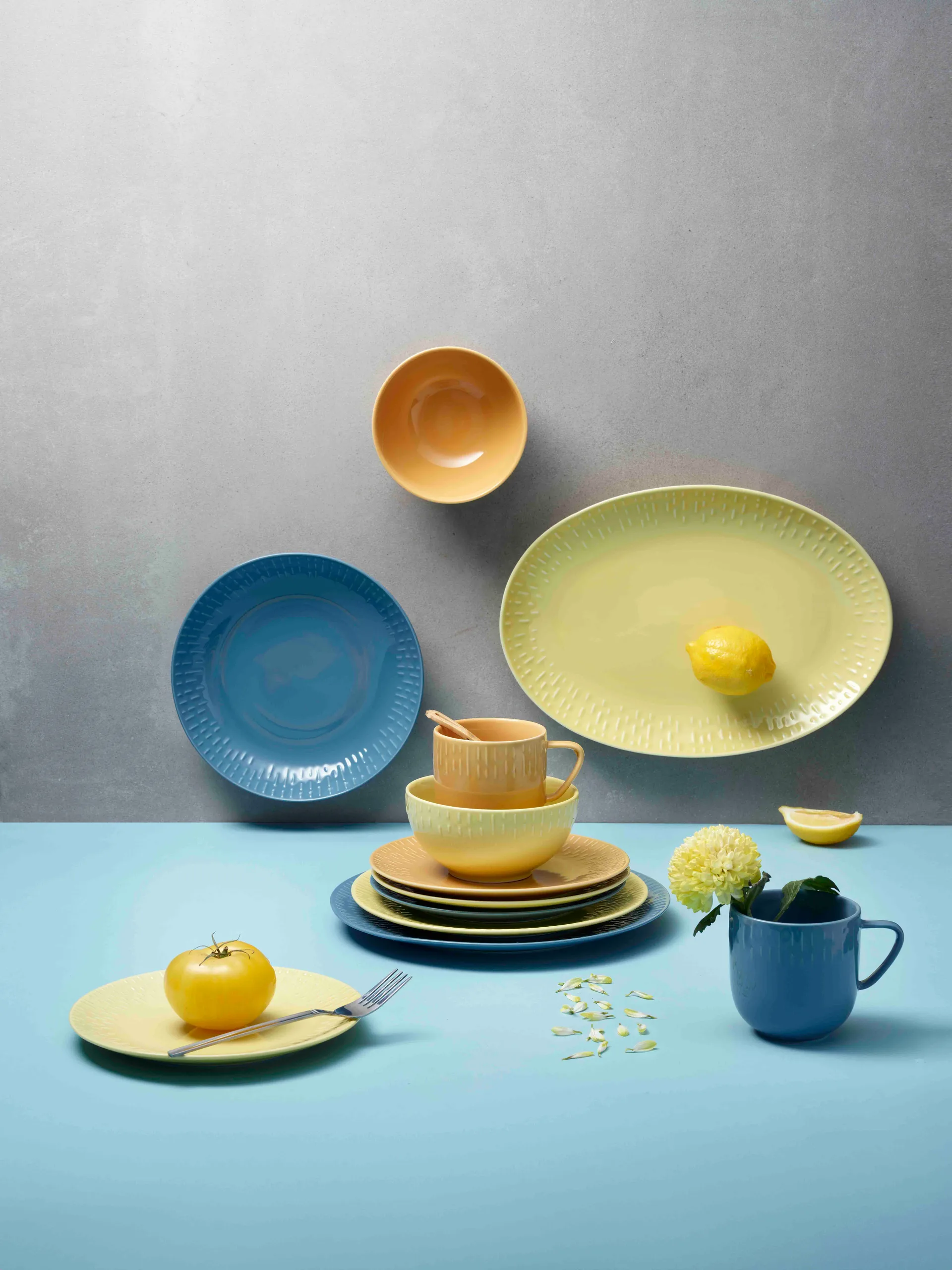 Plat ovale Confetti, Lemon, 25,5x36 cm Aida