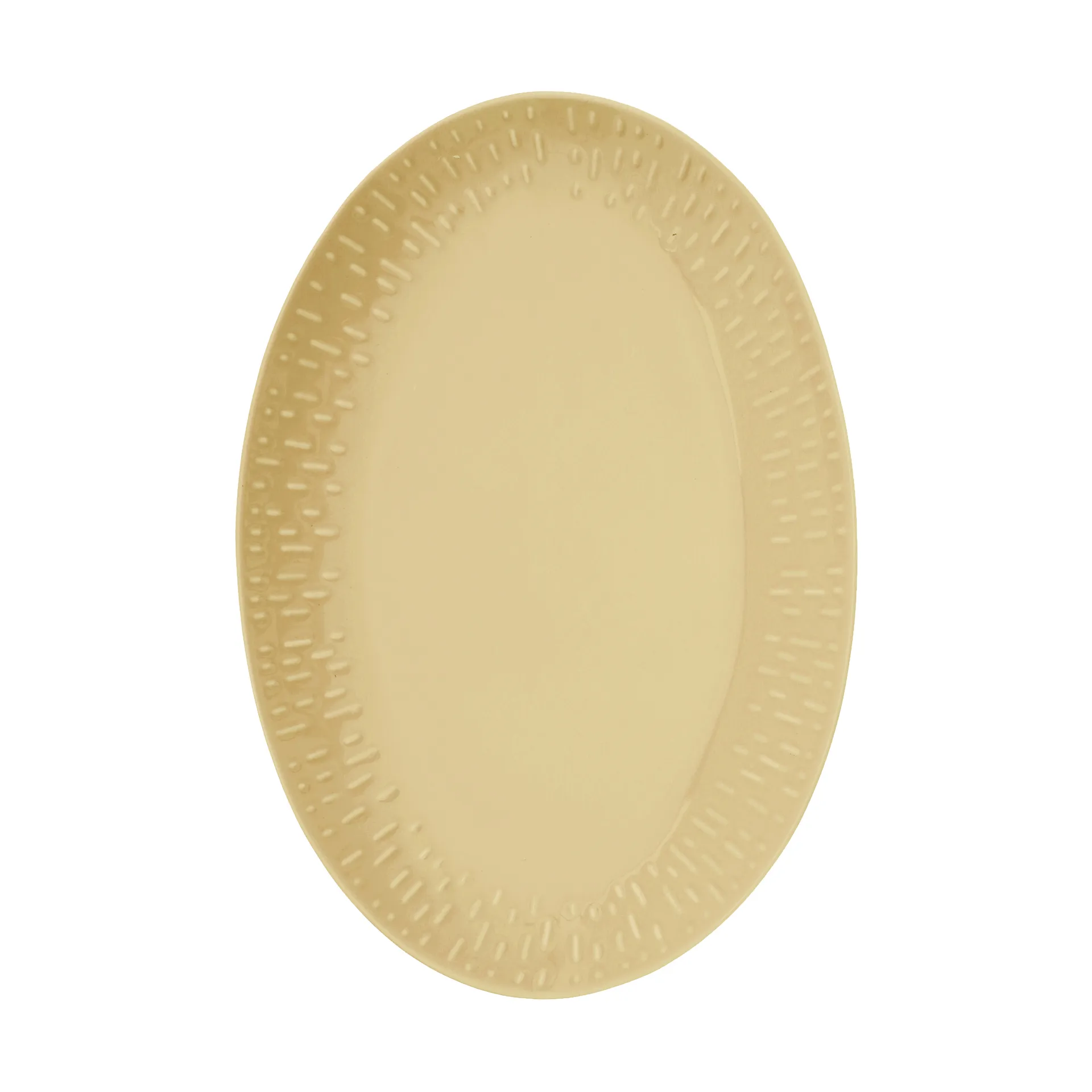 Plat ovale Confetti, Mustard, 25,5x36 cm Aida