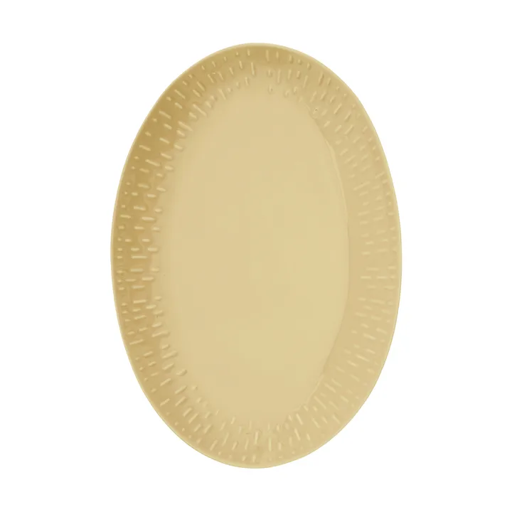 Plat ovale Confetti - Mustard, 25,5x36 cm - Aida