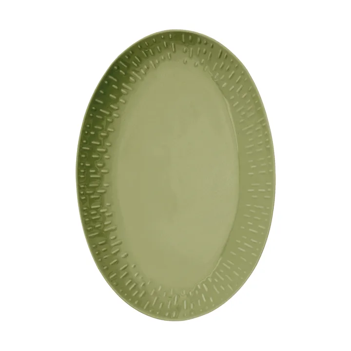Plat ovale Confetti - Olive, 25,5x36 cm - Aida