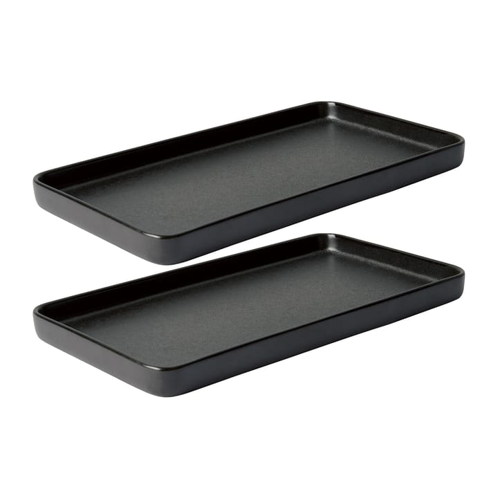 Plat Raw 18x34 cm Lot de 2 - Noir titane - Aida