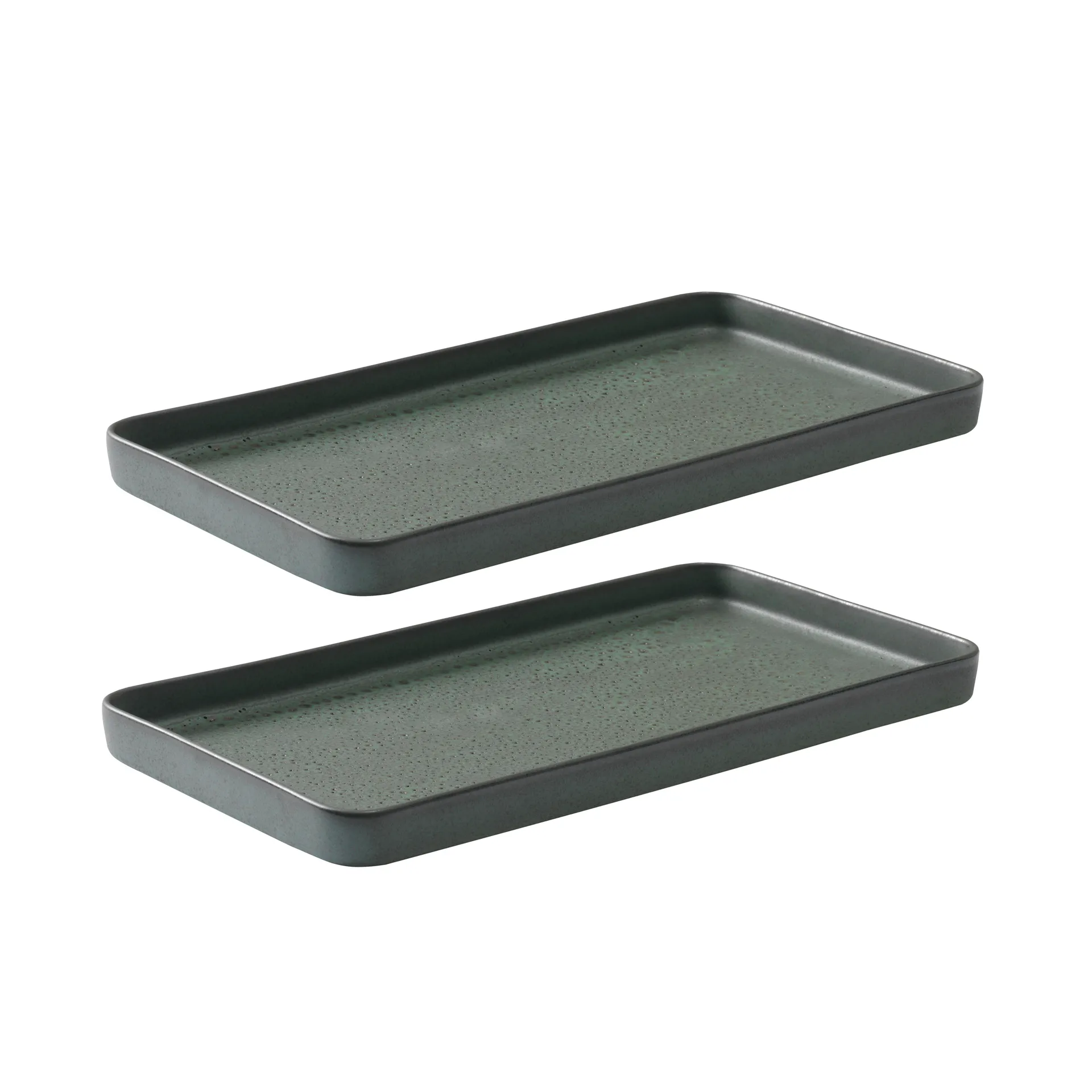 Plat Raw 18x34 cm Lot de 2, Northern green Aida