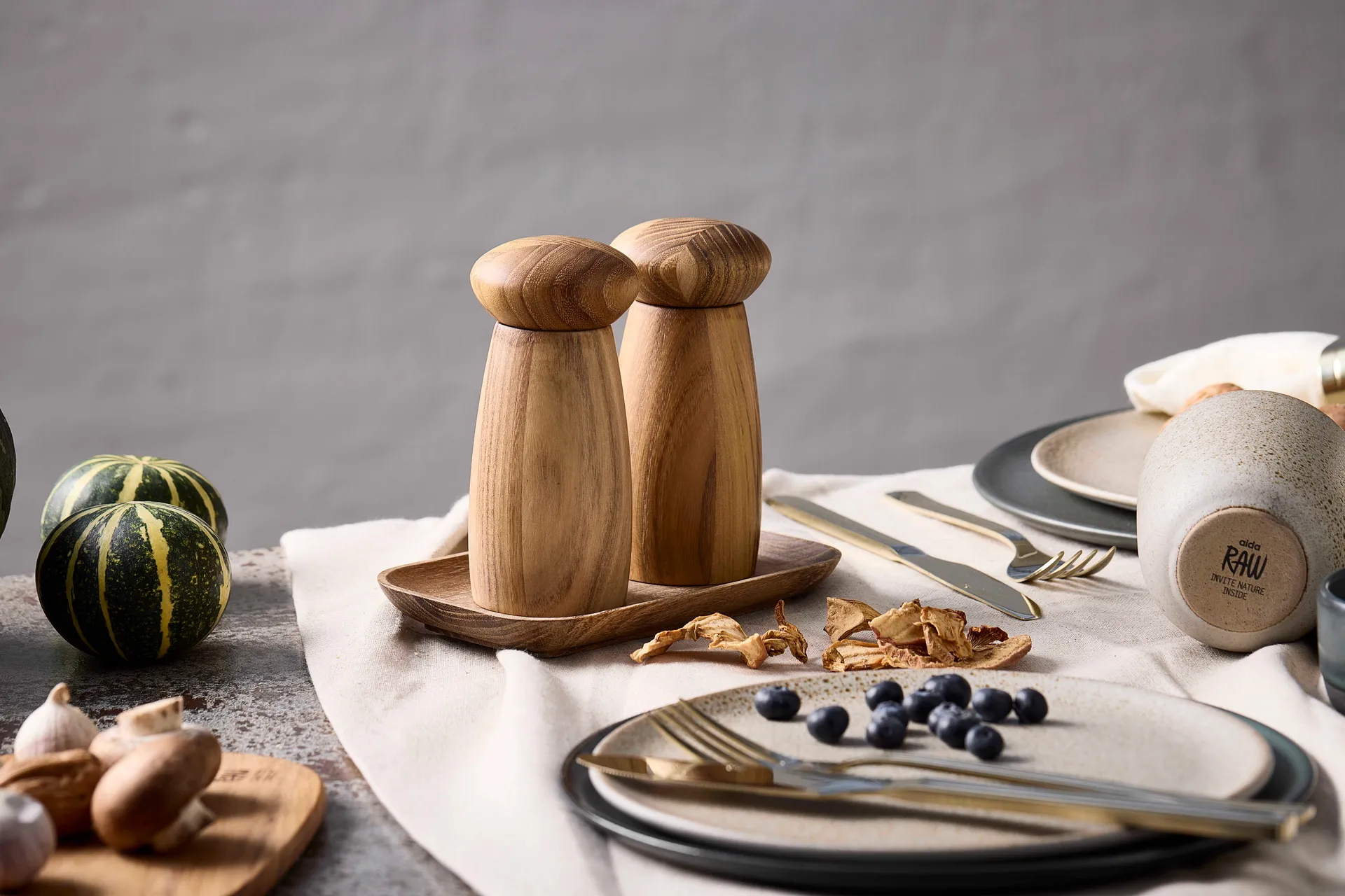 Plateau Raw 10x17 cm, Teck Aida