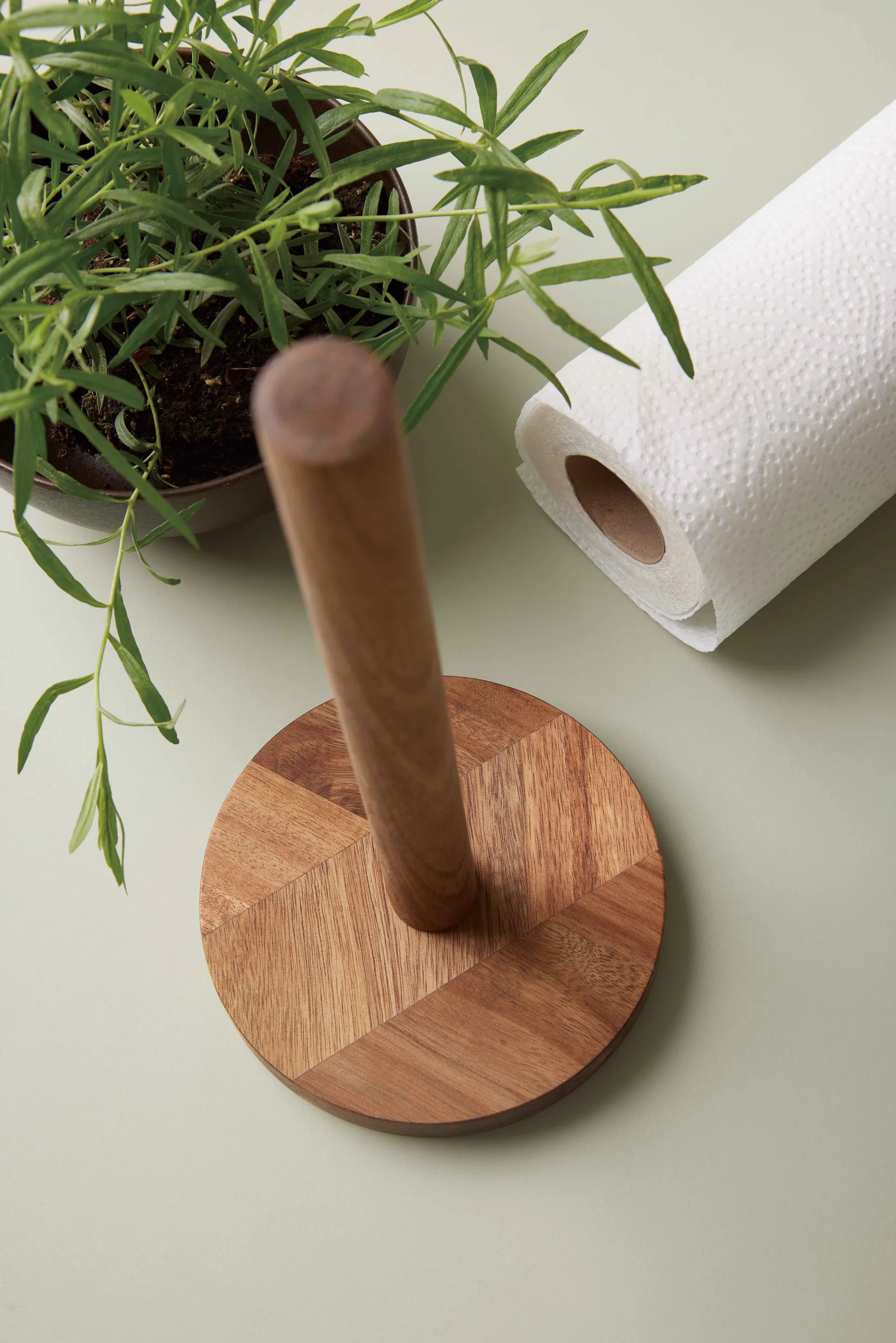 Porte rouleau essuie-tout en bois d'acacia, 30,5 cm Aida