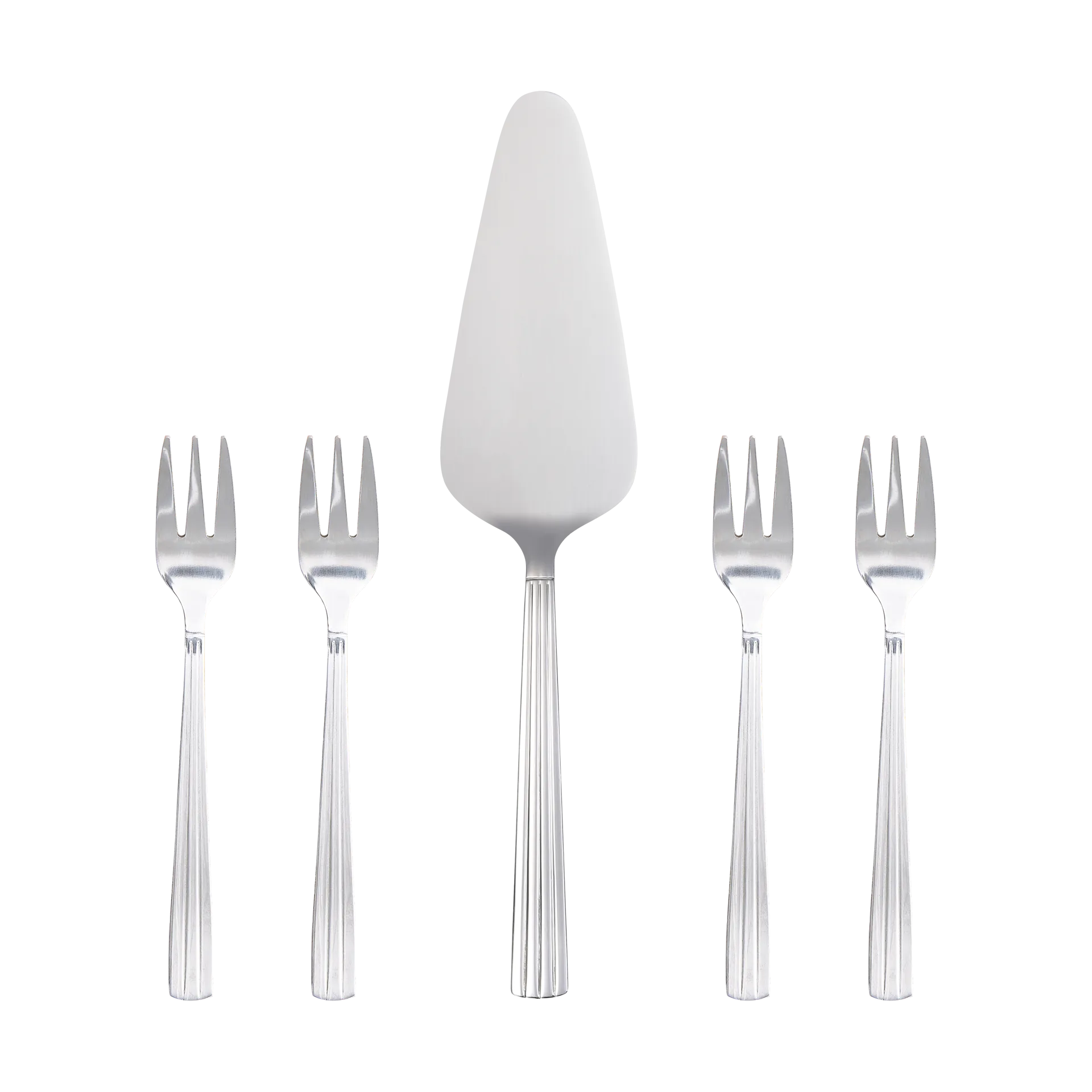 Set de couverts à gâteau Groovy Lot de 5, Acier inoxydable Aida
