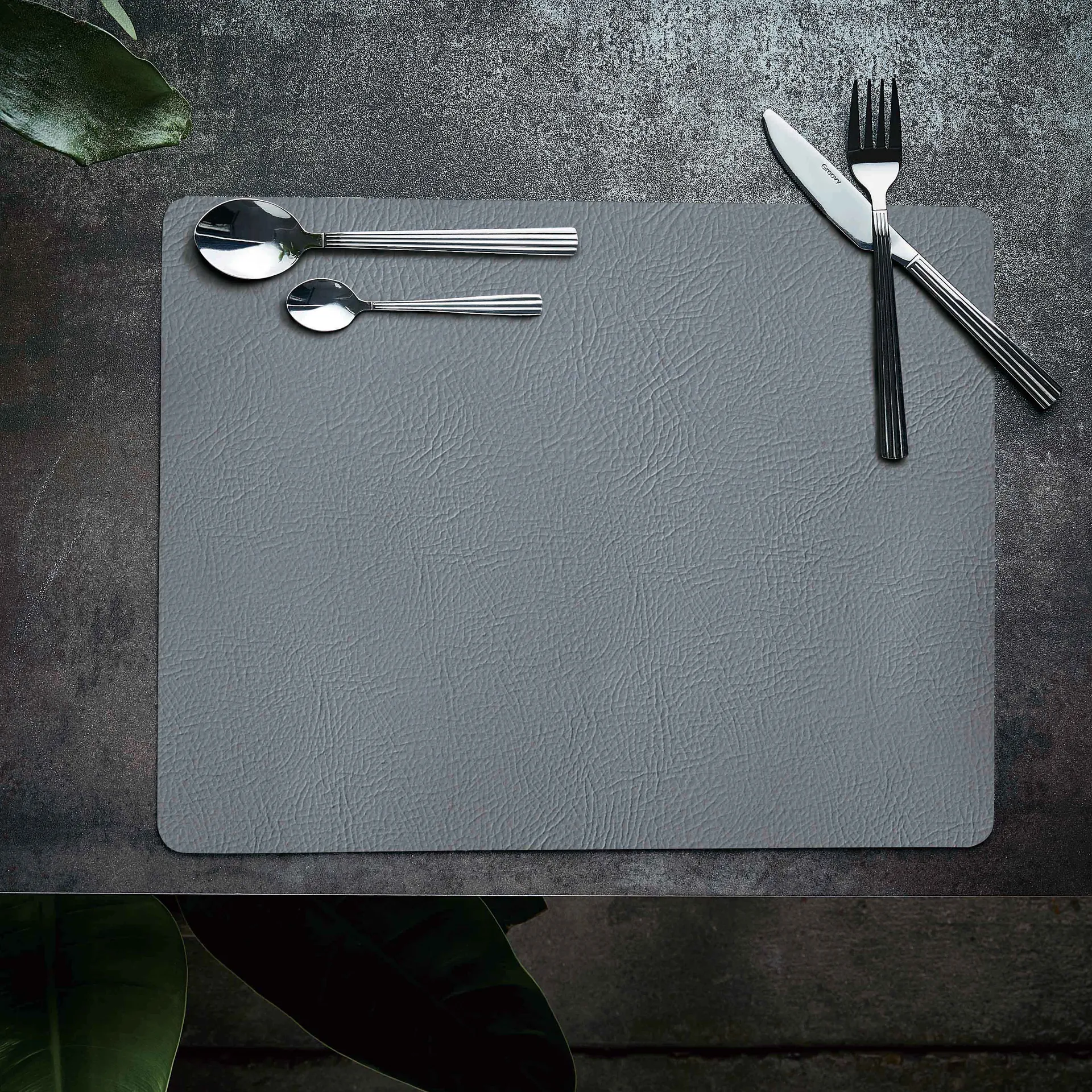 Set de table Quadro 35x45 cm, Gris Aida