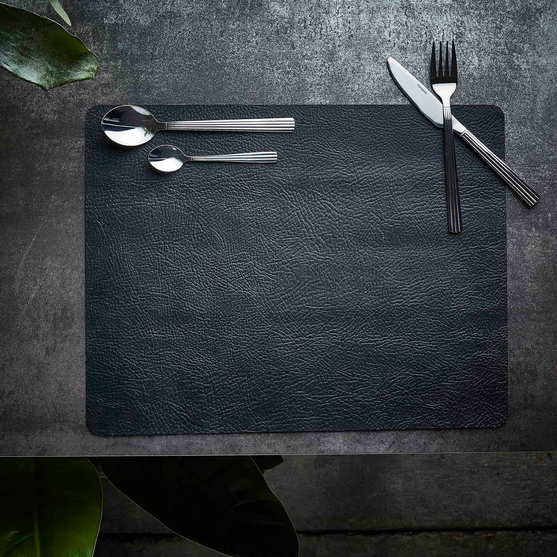 Set de table Quadro 35x45 cm, Noir Aida
