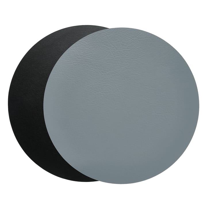 Set de table Quadro Ø38 cm 1 pièce - Noir-gris-réversible - Aida