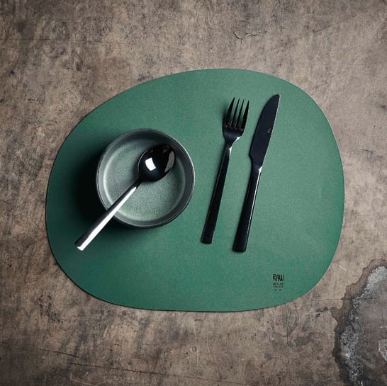 Set de table Raw 41 x 33,5 cm - Vert foncé - Aida