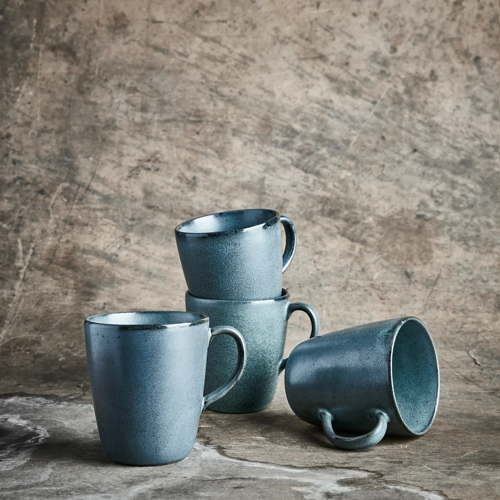 Tasse avec poignée Raw 35 cl Lot de 4, Northern green Aida