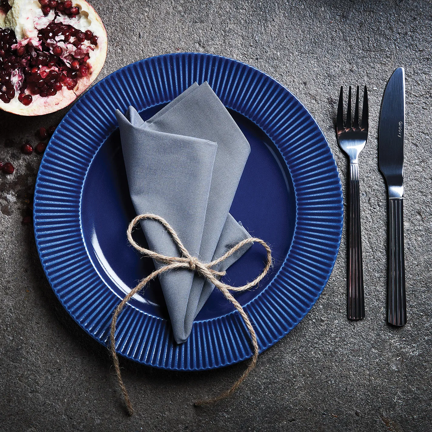 Tasse Groovy Ø 27 cm, Bleu Aida