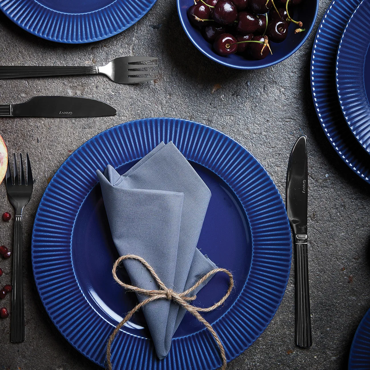 Tasse Groovy Ø 27 cm, Bleu Aida