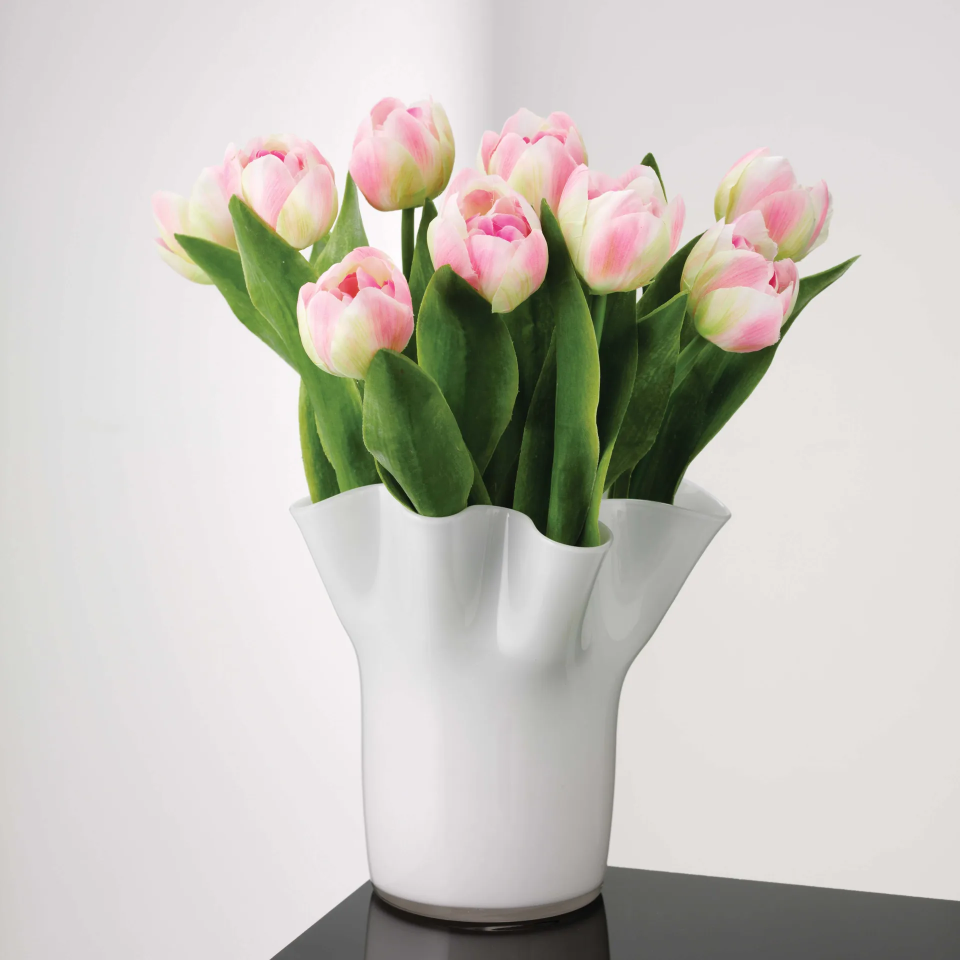 Vase Tulip 20 cm, Blanc Aida
