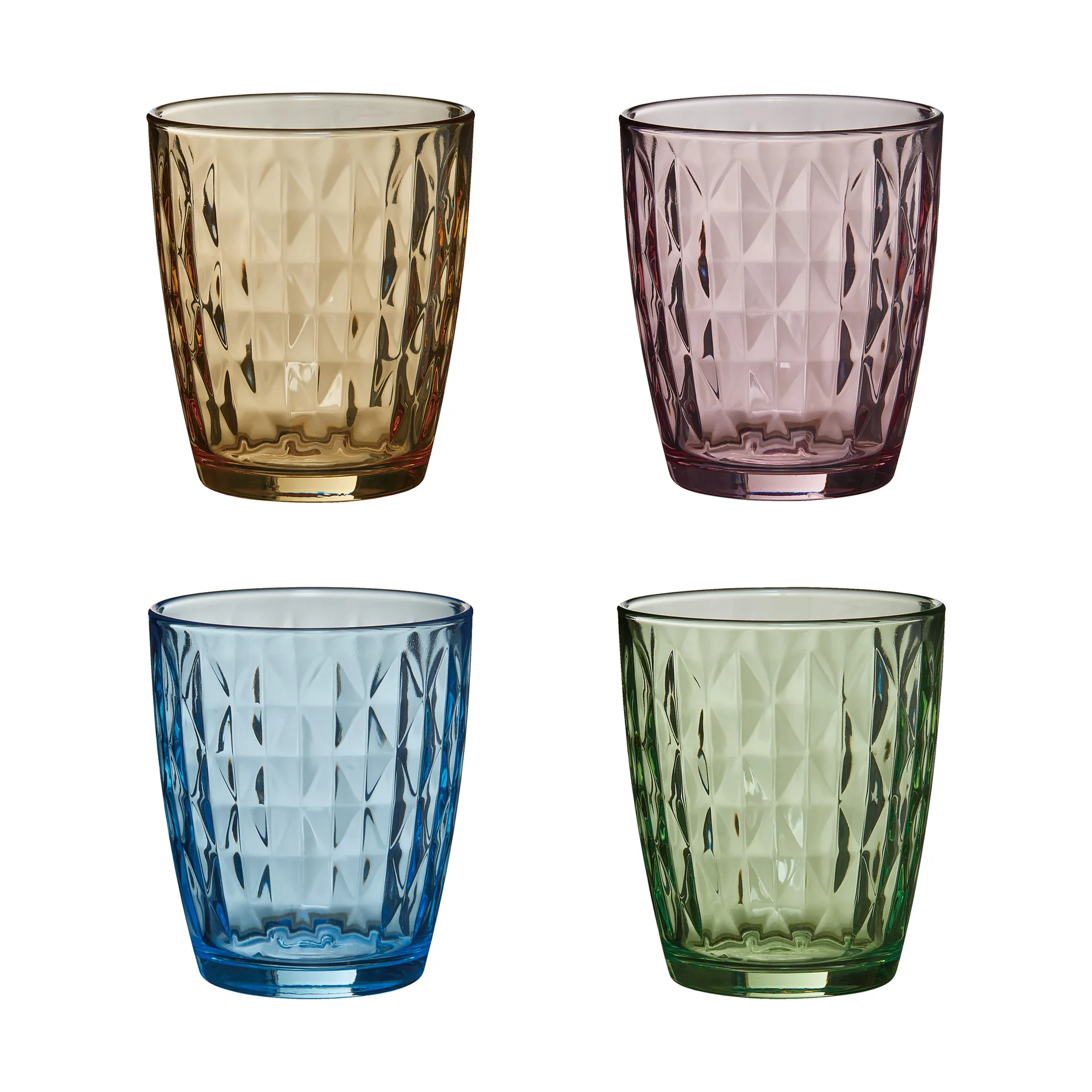 Verre à boire Mosaic 34 cl, lot de 4, Multicolore Aida
